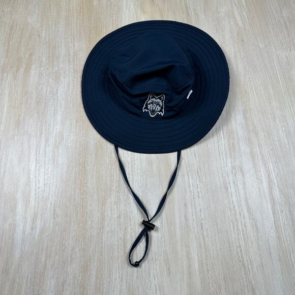 The Game Bucket Hat Cap Navy Wolf Dog Patch Casual Outdoor Explorer Unisex OS - Picture 1 of 10